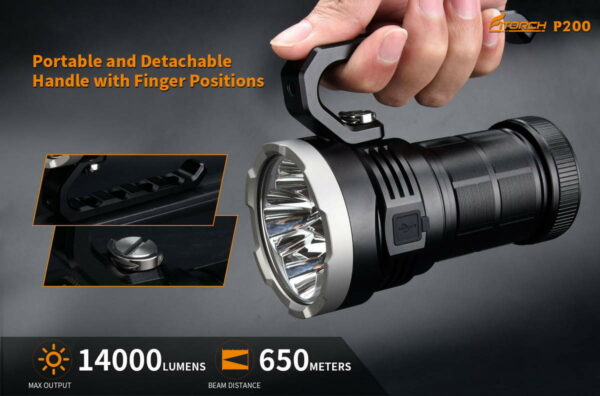 FITORCH P200 - Taschenlampe mit 4 LEDs für bis zu 14.000 Lumen – Bild 8