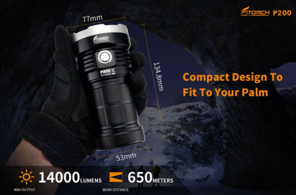 FITORCH P200 - Taschenlampe mit 4 LEDs für bis zu 14.000 Lumen – Bild 11