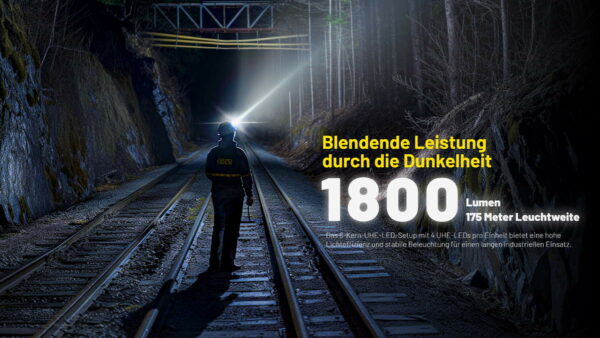 NITECORE NU53 - Stirnlampe mit 4x UHE 8-Kern LEDs für bis zu 1.800 Lumen – Bild 7