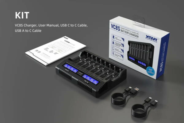 XTAR VC8S - Intelligentes und multifunktionales 8 Schacht Akku-Ladegerät – Bild 19