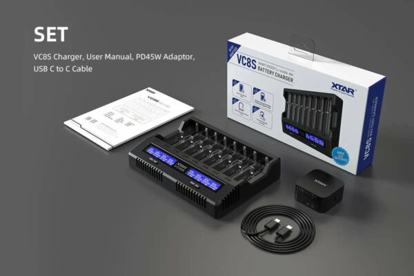 XTAR VC8S - Intelligentes und multifunktionales 8 Schacht Akku-Ladegerät – Bild 20