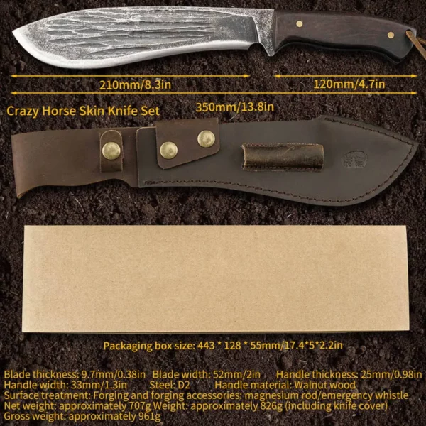 HX OUTDOORS Chef Hero - Messer-Machete mit 21cm Klinge – Bild 4