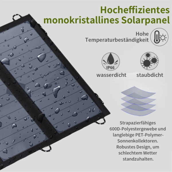 ALLPOWERS SP002 - 5V 21W Solarpanel mit 10.000mAh Akku – Bild 2