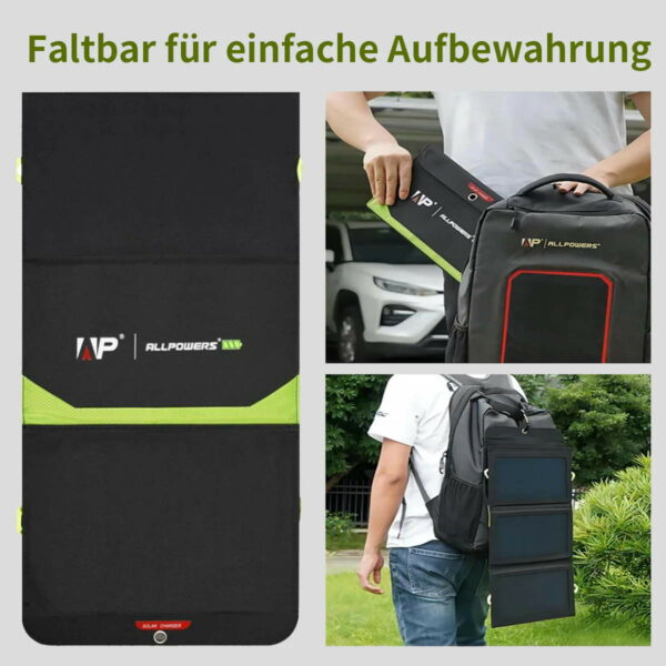 ALLPOWERS SP002 - 5V 21W Solarpanel mit 10.000mAh Akku – Bild 3