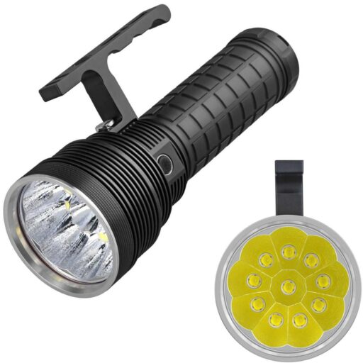 HAIKELITE HK10 - Taschenlampe mit 10x XHP70.2 LEDs für bis zu 80.000 Lumen