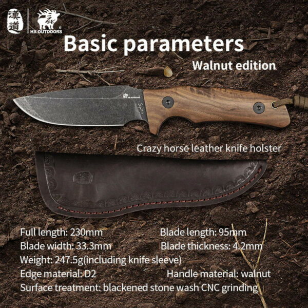 HX OUTDOORS The Law of the Jungle - feststehendes Messer mit 9,5cm Klinge – Bild 16