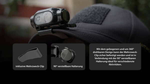 NITECORE HA11 - Ultraleichte AA-Stirnlampe mit Doppelstrahler – Bild 9