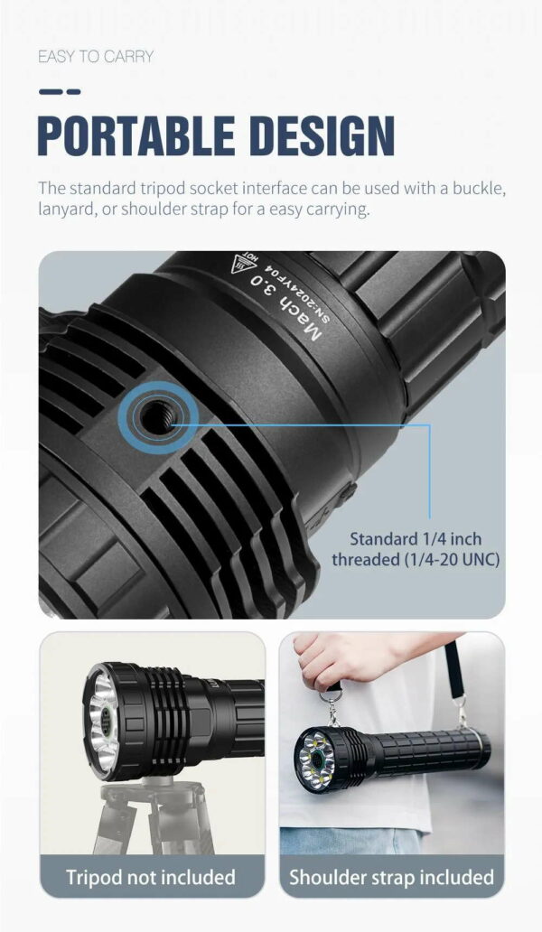 LUMINTOP Mach 3.0 - Taschenlampe mit 8x LED für bis zu 50.000 Lumen – Bild 20