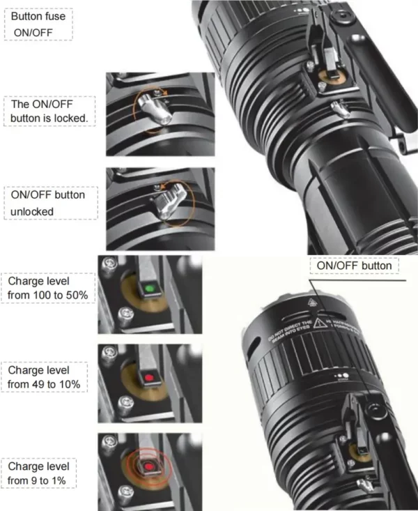 NLIGHTD X1 - LEP Taschenlampe mit 7.000 Lumen und  5.786 Meter Reichweite – Bild 8