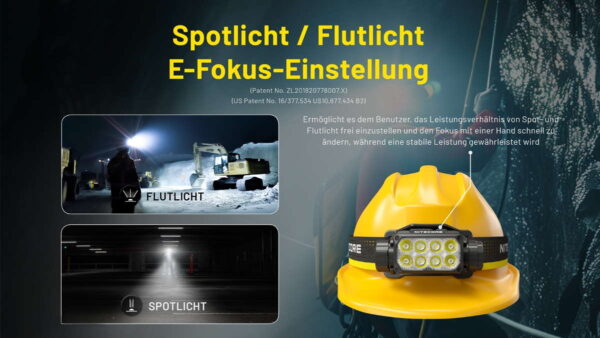 NITECORE HC75 - Stirnlampe mit 3000 Lumen & E-Fokus – Bild 7