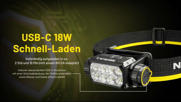 NITECORE HC75 - Stirnlampe mit 3000 Lumen & E-Fokus – Bild 11