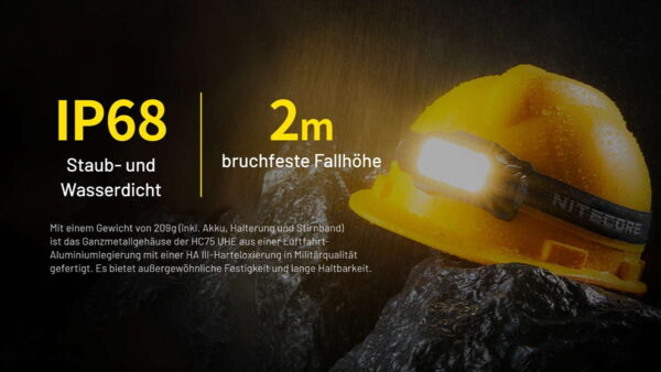 NITECORE HC75 - Stirnlampe mit 3000 Lumen & E-Fokus – Bild 15
