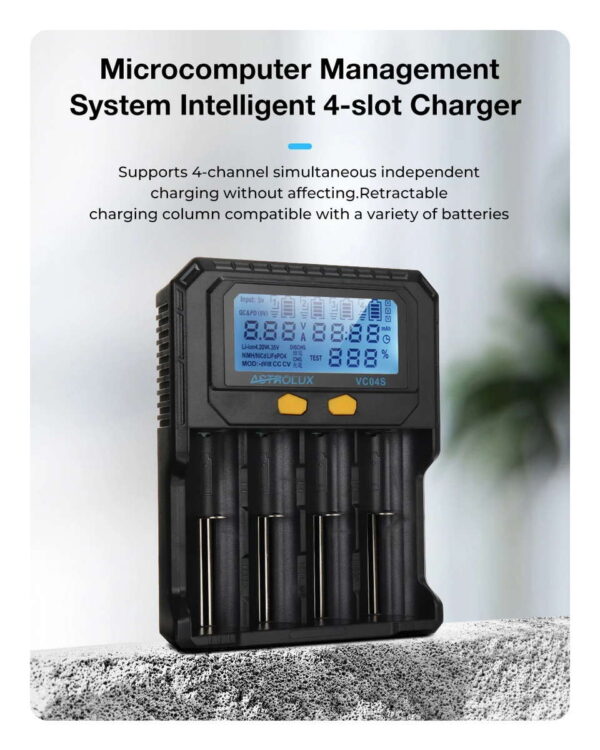 ASTROLUX VC04S - intelligentes USB Akku-Ladegerät – Bild 12