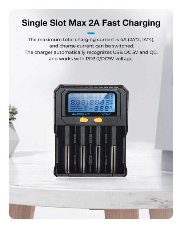 ASTROLUX VC04S - intelligentes USB Akku-Ladegerät – Bild 14