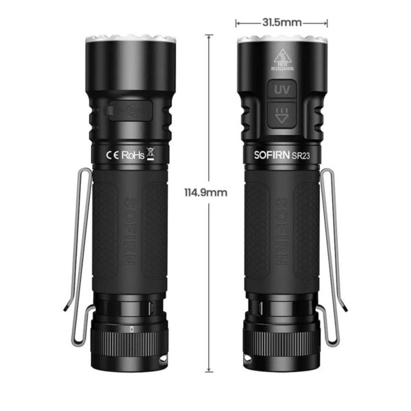SOFIRN SR23 - EDC Taschenlampe mit 3300 Lumen und UV – Bild 6