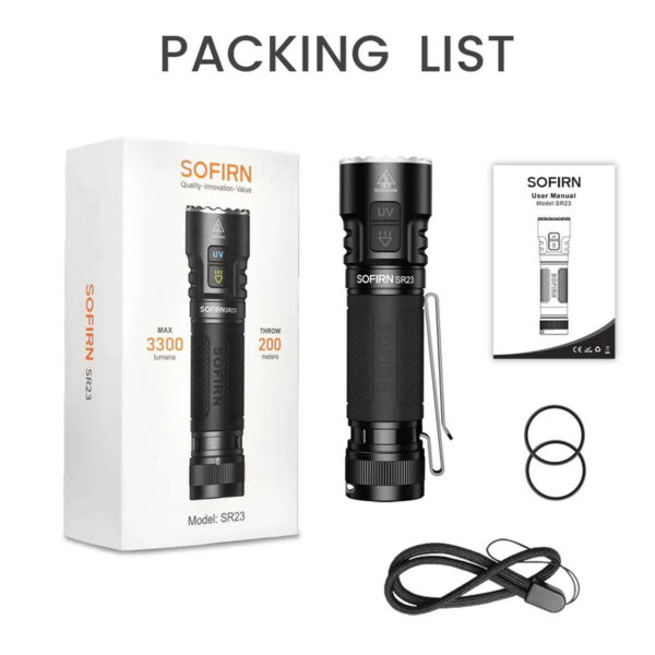 SOFIRN SR23 - EDC Taschenlampe mit 3300 Lumen und UV – Bild 12