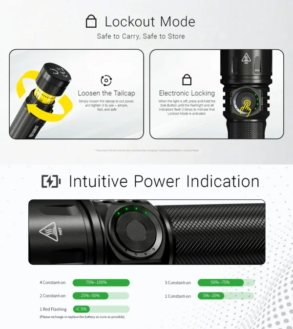 NITECORE EX7 - Spot- und Flutlicht EDC Taschenlampe mit 6.000 Lumen – Bild 11