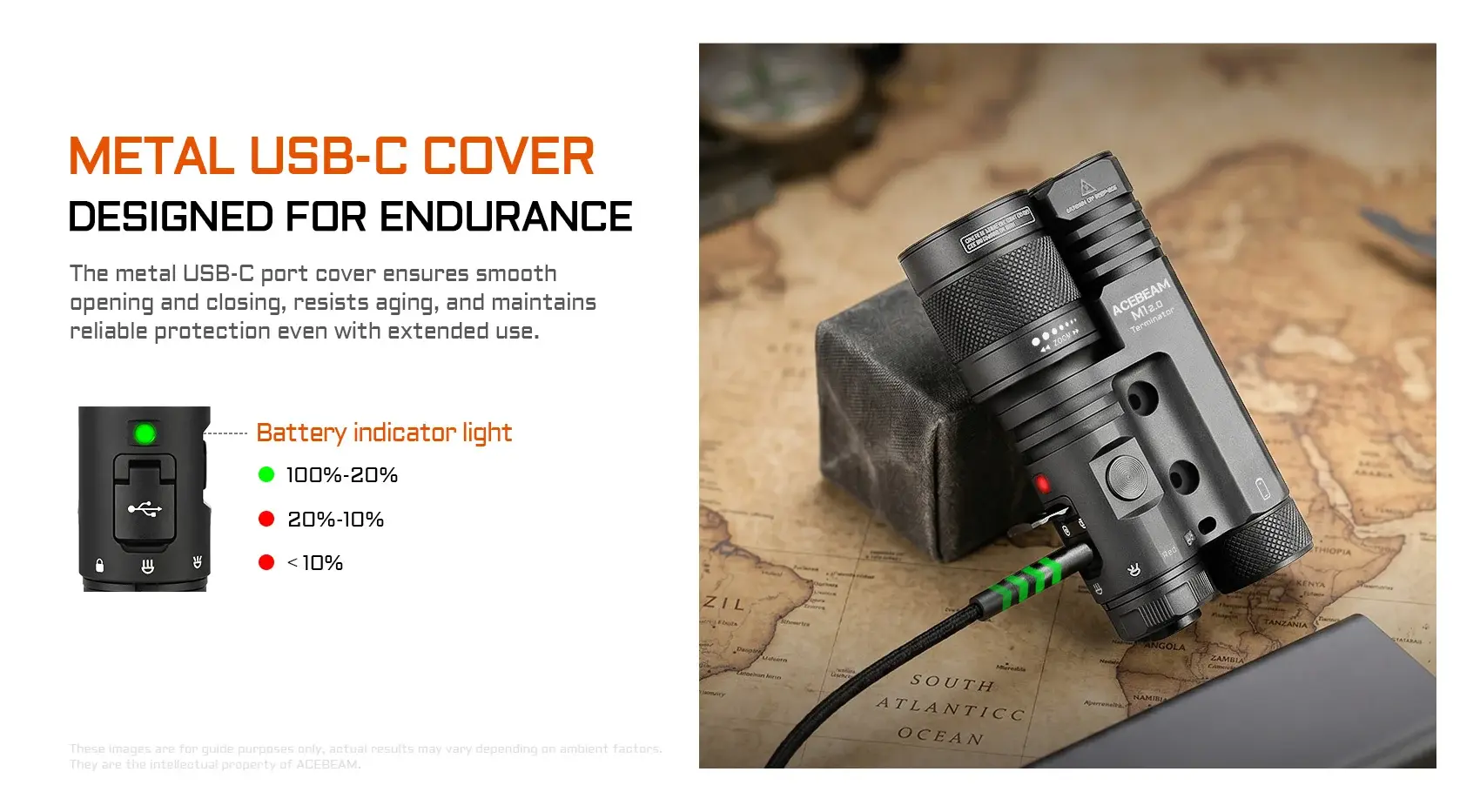 ACEBEAM Terminator M1 2.0 - Dual Head LEP & LED Taschenlampe – Bild 8