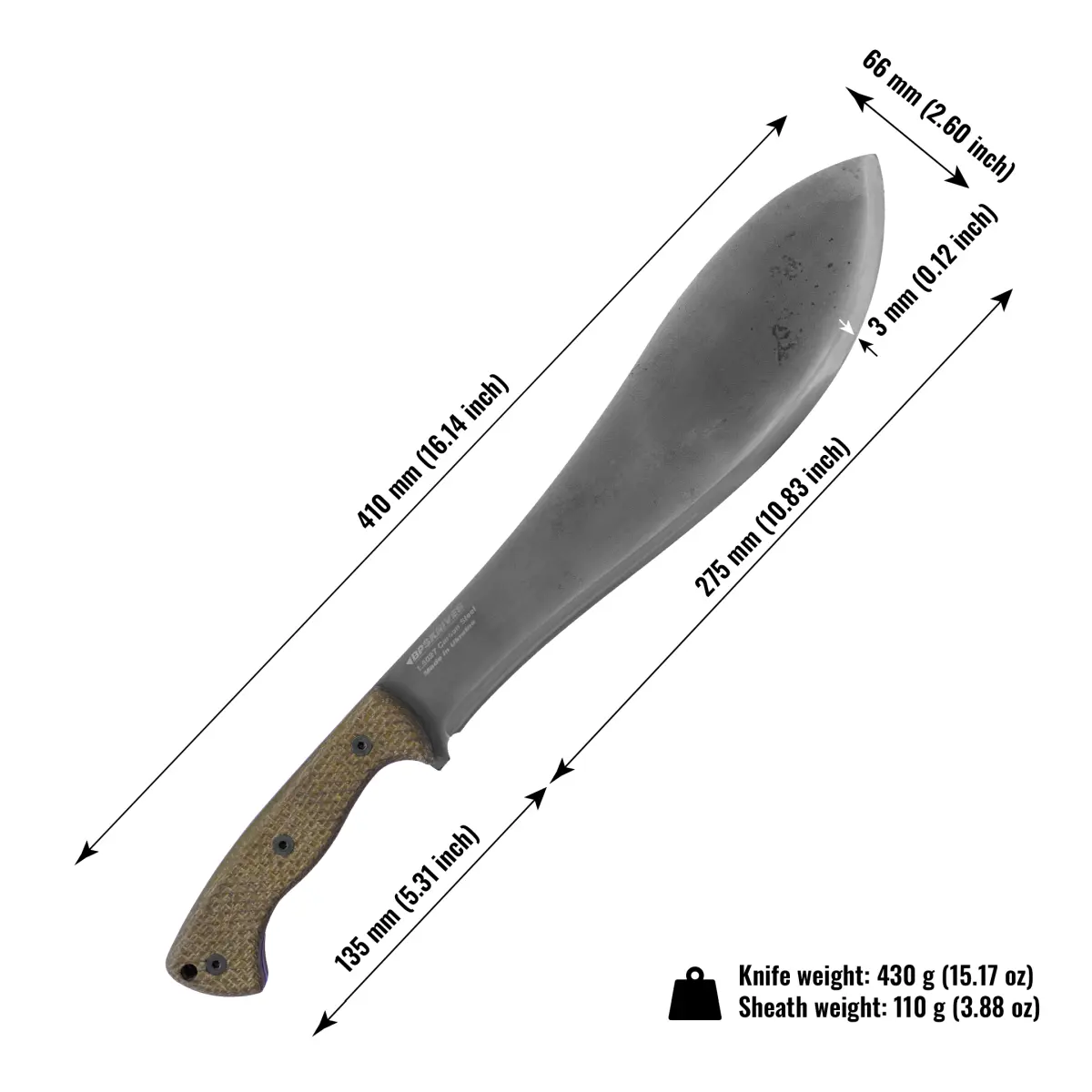 BPS KNIVES Traverse - Machete für Wald- oder Garten-Arbeiten – Bild 4
