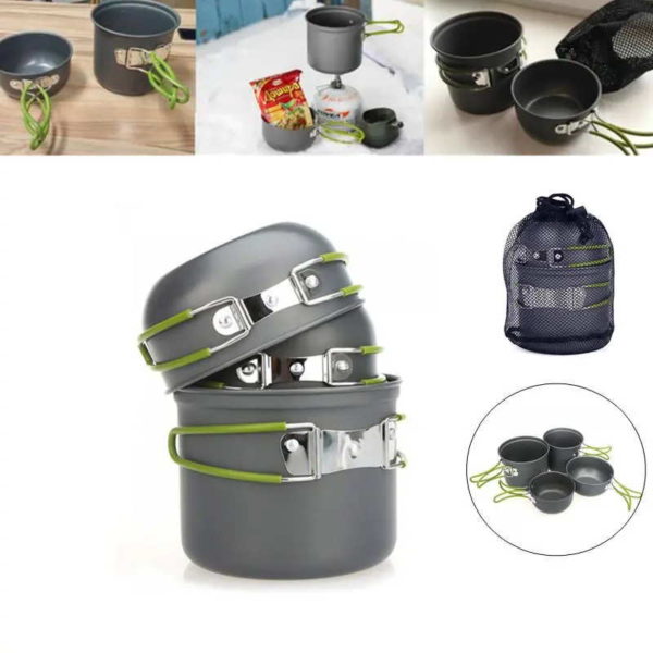 Alu Outdoor Kochgeschirr 2-4 Personen – Bild 3