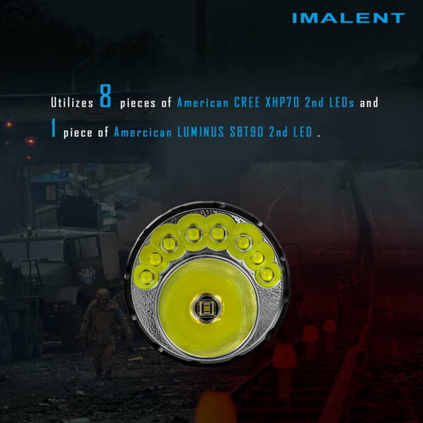 IMALENT MR90 - Taschenlampe mit 8x XHP70.2 & 1x SBT90.2 LEDs für bis zu 50000 Lumen – Bild 11