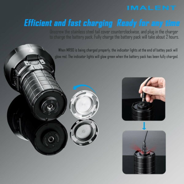 IMALENT MR90 - Taschenlampe mit 8x XHP70.2 & 1x SBT90.2 LEDs für bis zu 50000 Lumen – Bild 17