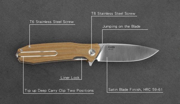 IRONFLY Zesty Einhandmesser EDC Taschenmesser – Bild 7