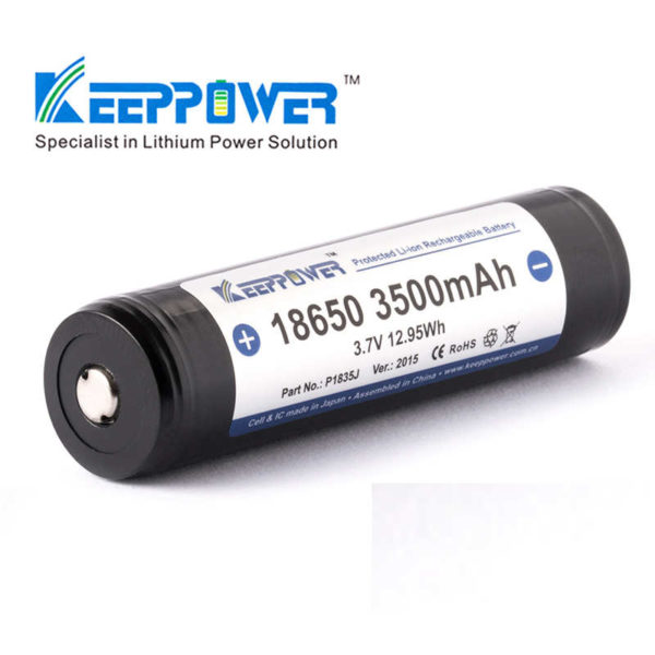 KEEPPOWER P1835J ICR 18650 3.7V 3.500mAh Akku (2x 18650) – Bild 2