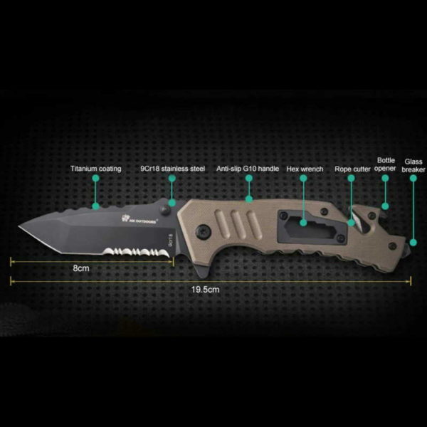HX OUTDOORS ZD-016 - Klappmesser mit 80mm Klinge – Bild 7
