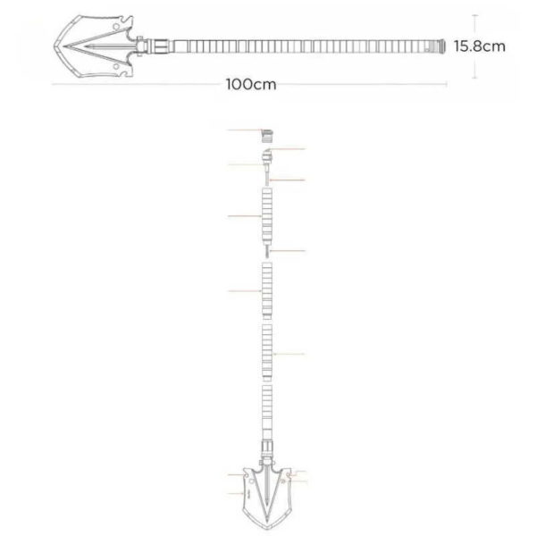 NEXTOOL Klappspaten Outdoor Multitool – Bild 3