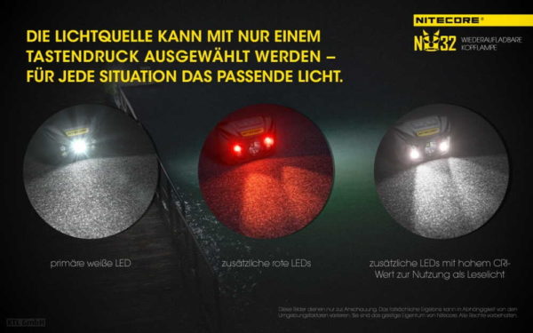 NITECORE NU32 - kompakte Stirnlampe/Helmlampe mit 550 Lumen – Bild 7
