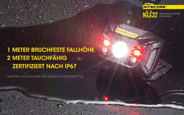 NITECORE NU32 - kompakte Stirnlampe/Helmlampe mit 550 Lumen – Bild 12