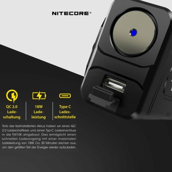NITECORE TM10K - Taschenlampe mit 6x XHP35 HD LEDs für bis zu 10.000 Lumen – Bild 7