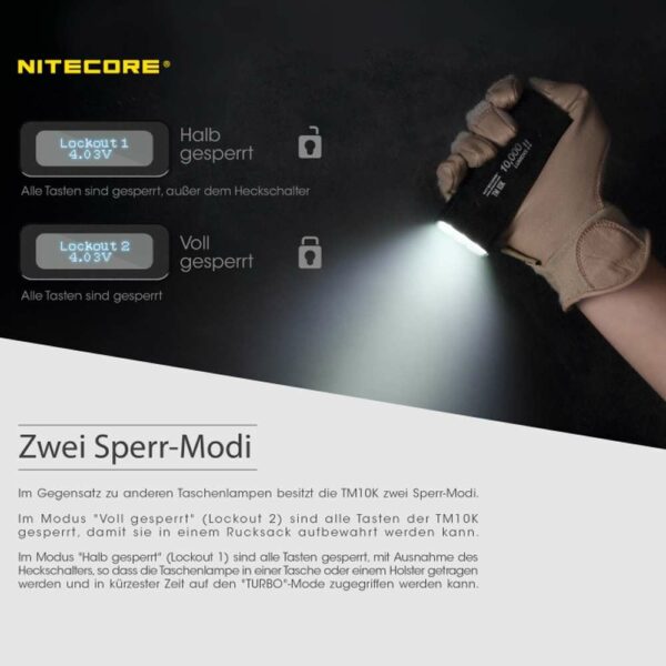 NITECORE TM10K - Taschenlampe mit 6x XHP35 HD LEDs für bis zu 10.000 Lumen – Bild 6