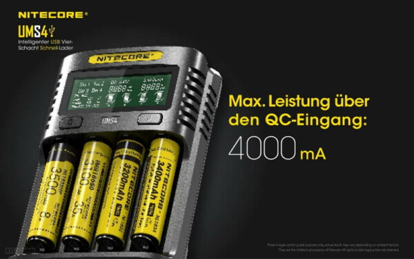 NITECORE UMS4 USB-Schnell-Ladegerät – Bild 3