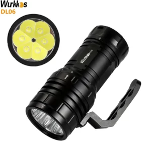 WURKKOS DL06 Taucher Taschenlampe mit 6x XHP50.2 und 15.000 Lumen